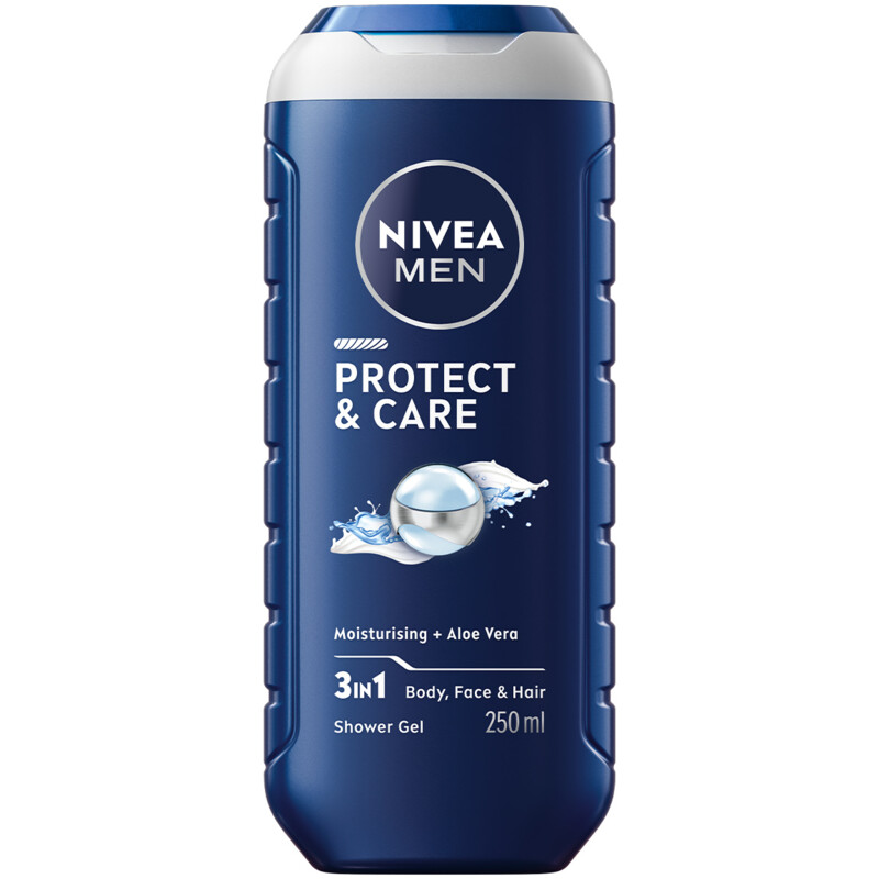 Een afbeelding van NIVEA Men protect & care douchegel 3-in1