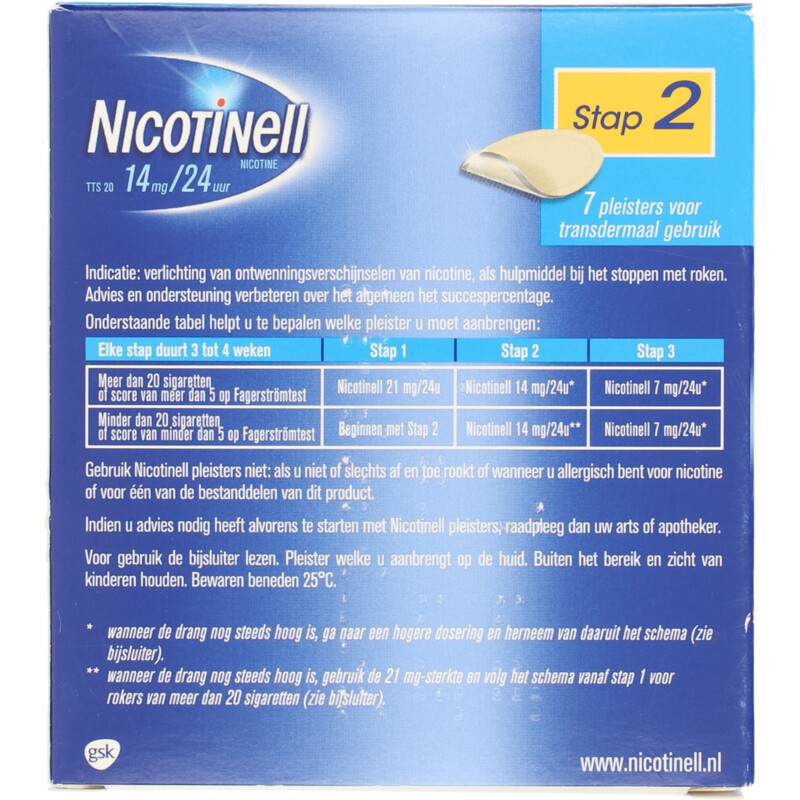 Een afbeelding van Nicotinell 14mg/24u nicotine pleister