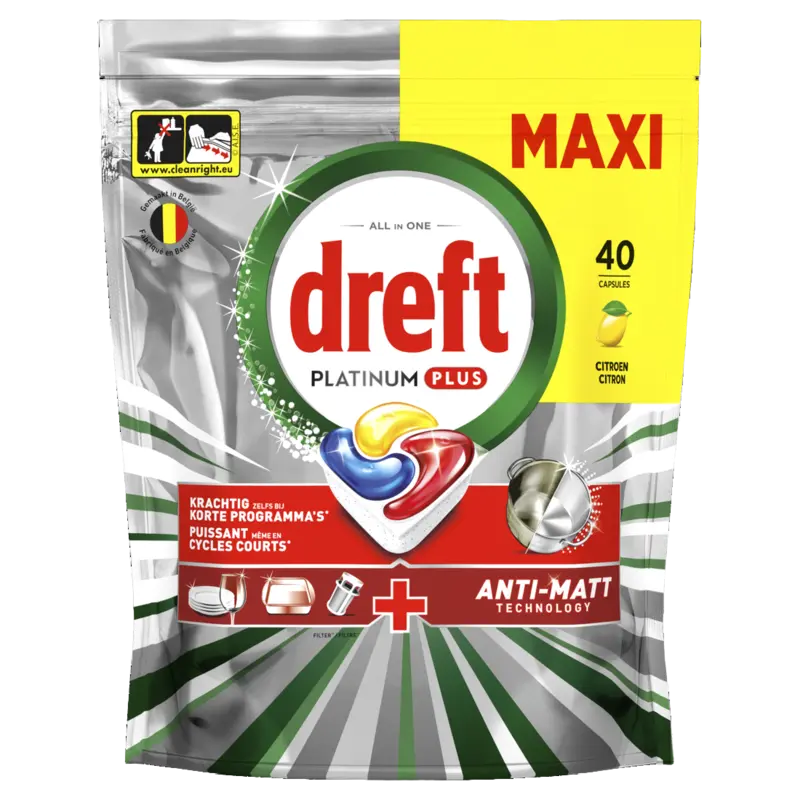 Dreft Platinum plus vaatwastabletten citroen