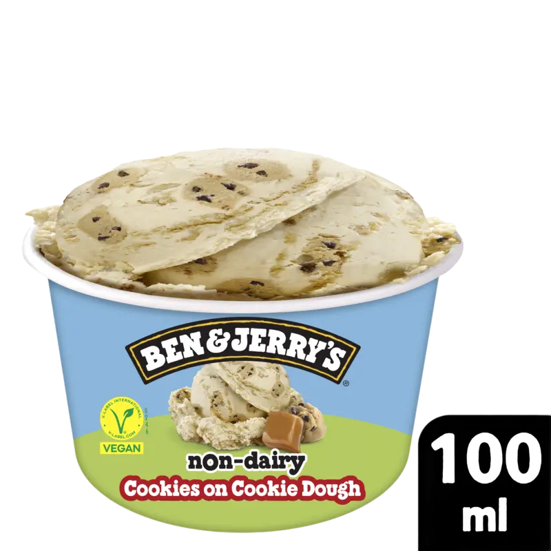 Non-dairy cookies on cookie dough