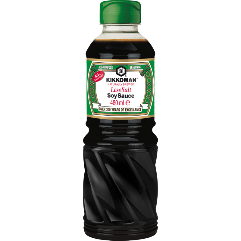 Een afbeelding van Kikkoman Soy sauce less salt