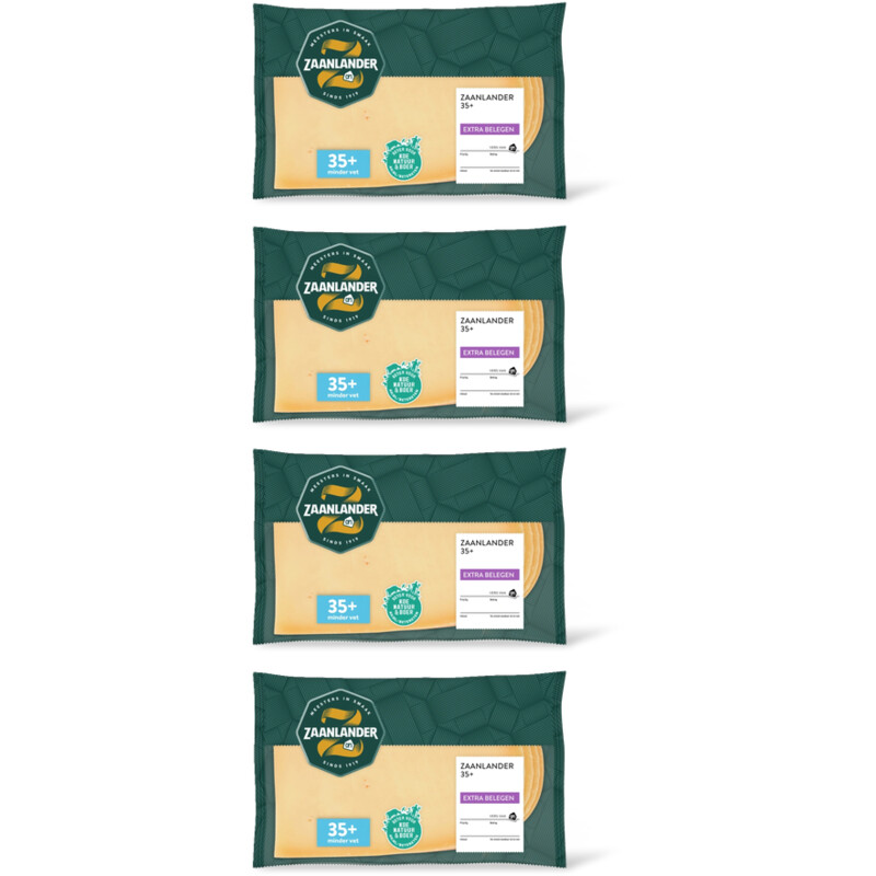 AH Zaanlander Extra belegen 35+ plakken 4-pack