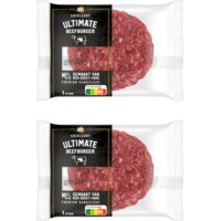 Een afbeelding van AH Excellent Ultimate beefburger 2-pack