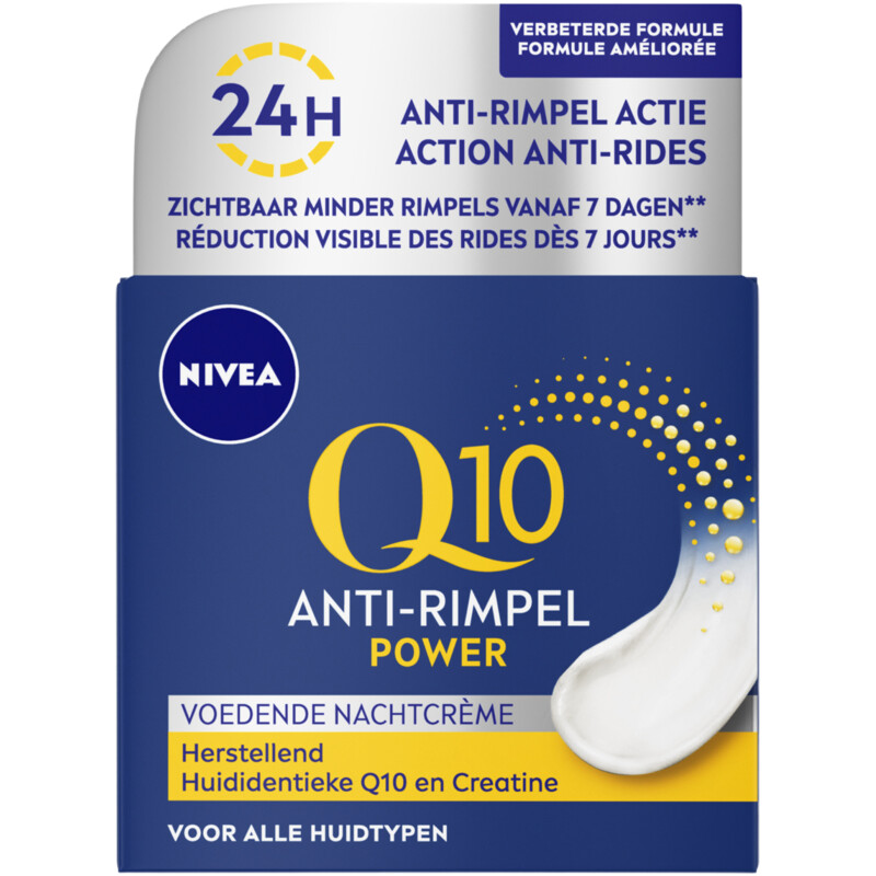 Een afbeelding van NIVEA Q10 power anti-rimpel nachtcrème