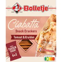 Bolletje Ciabatta crackers tomaat & kruiden