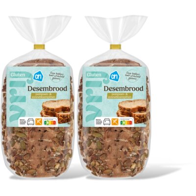 pdp-image-AH Glutenvrij Desembrood pompoen- & zonnebloempitt 2pk