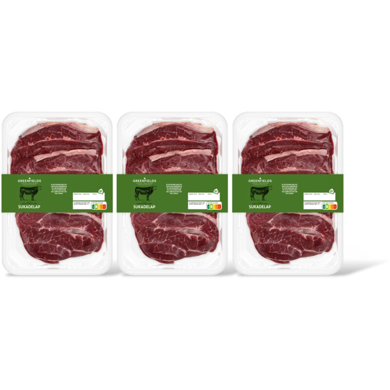 AH Greenfields Runder sukadelappen 3-pack