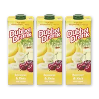 DubbelDrank Banaan & kers 3-pack
