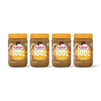 Calvé Pindakaas 100% pinda's grof 4-pack