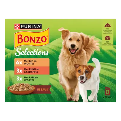 pdp-image-Bonzo Maaltijdzakjes in saus rund, kip, lam