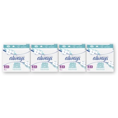 pdp-image-Always Maandverband Cotton Long 4-pack