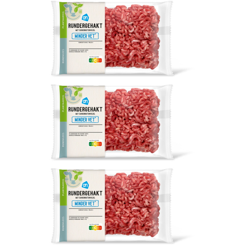 AH Rundergehakt minder vet 3 pack