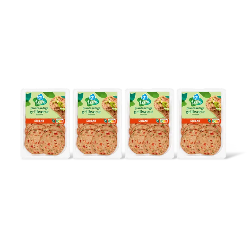AH Terra Plantaardige grillworst pikant 4-pack