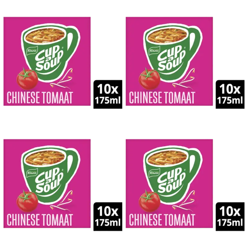 Knorr Cup-a-soup chinese tomaat 10-pack 4-pack