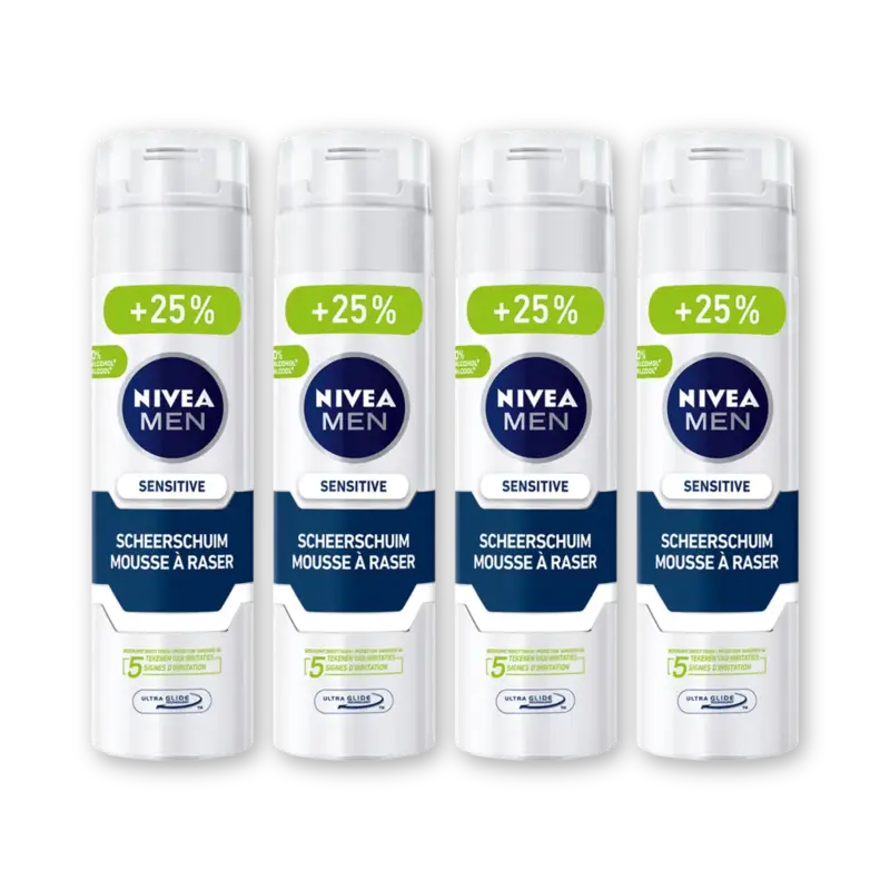 Men sens scheerschuim met kamille 4-pack