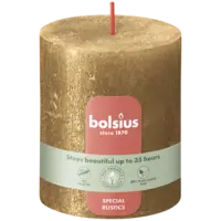 Bolsius Rustieke kaars shimmer goud 8cm
