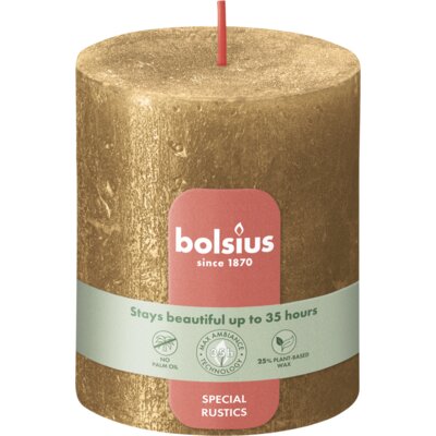 pdp-image-Bolsius Rustieke kaars shimmer goud 8cm