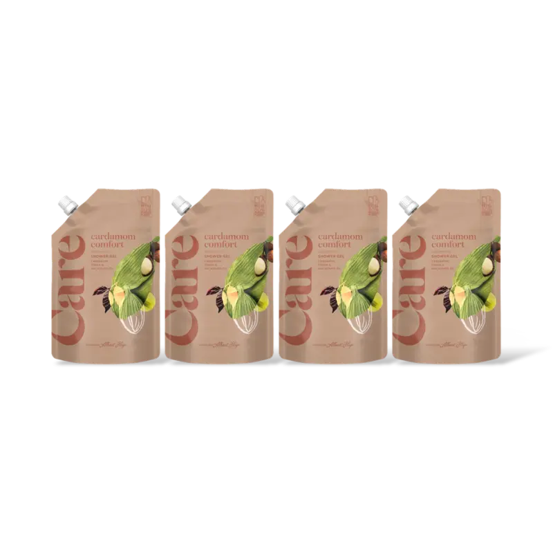 Care Cardamom comfort shower gel refill 4-pck
