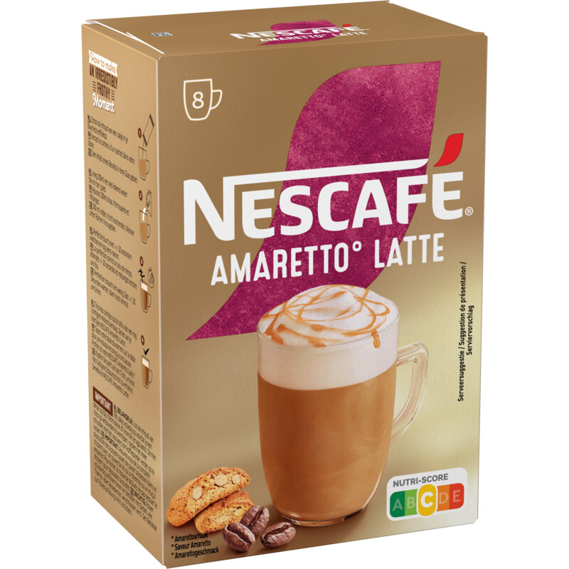 Een afbeelding van Nescafé Amaretto latte oploskoffie