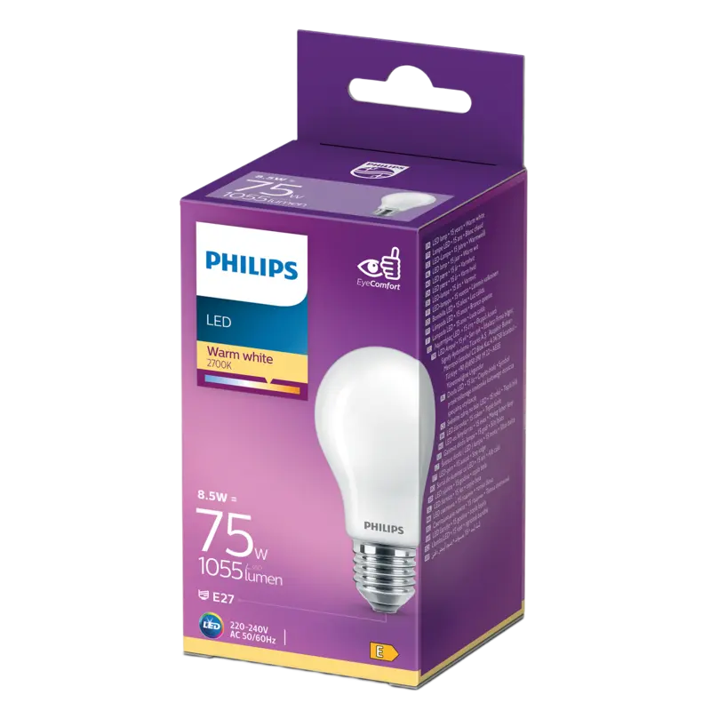 Philips Led fil standaard mat E27 75W