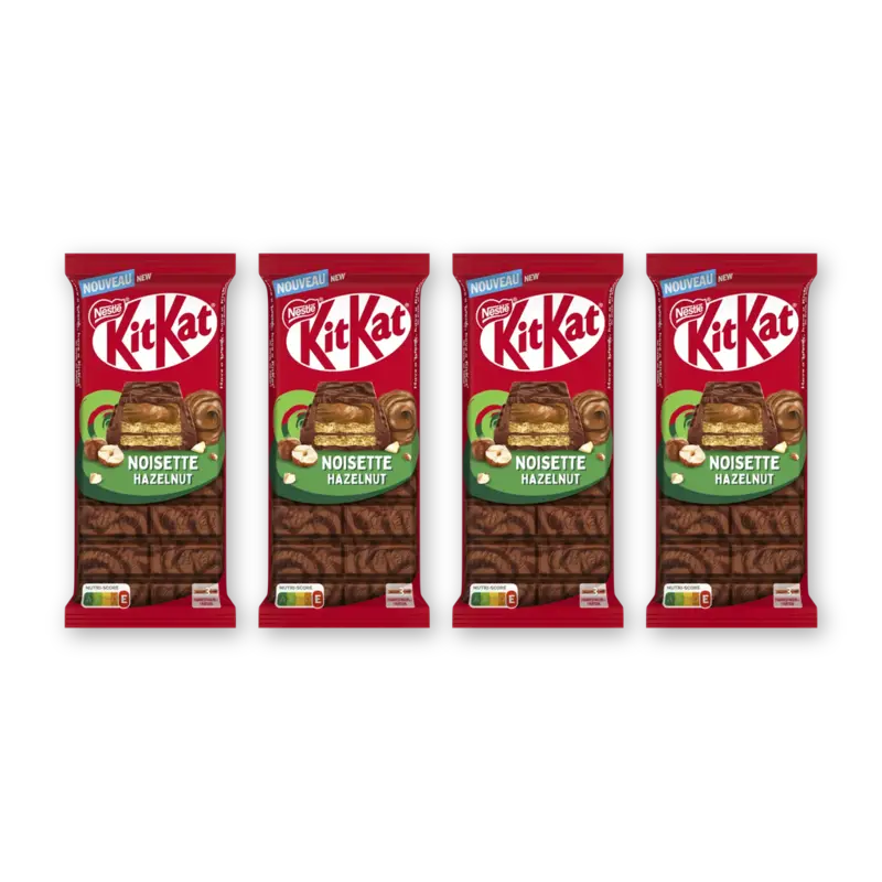 Melkchocoladereep hazelnoot 4-pack