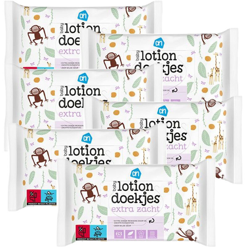 Een afbeelding van AH Babydoekjes premium 6-pack