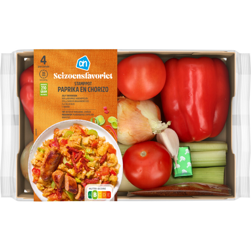 Een afbeelding van AH Stamppot paprika chorizo verspakket