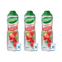 Teisseire Zero aardbei framboos siroop 3-pack