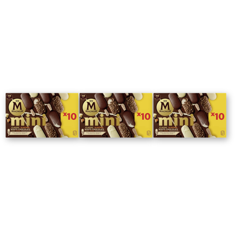 Magnum Mini classic almond white 3-pk