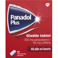 Een afbeelding van Panadol Plus gladde tablet 500mg paracetamol