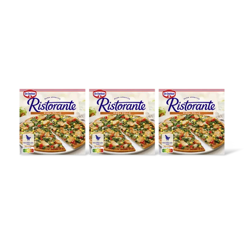 Dr. Oetker Ristorante pizza pollo 3-pack