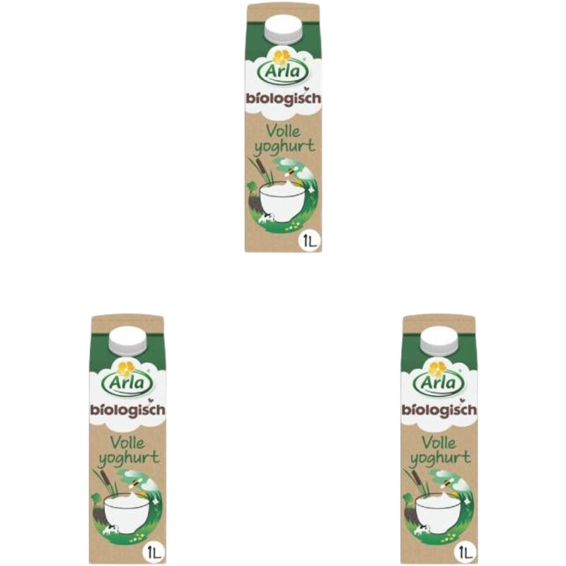 Een afbeelding van Arla Biologisch volle yoghurt 3-pack