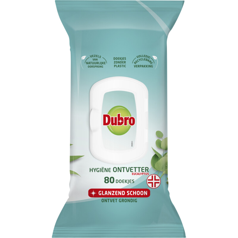 Een afbeelding van Dubro Hygiëne ontvetter doekjes eucalyptus