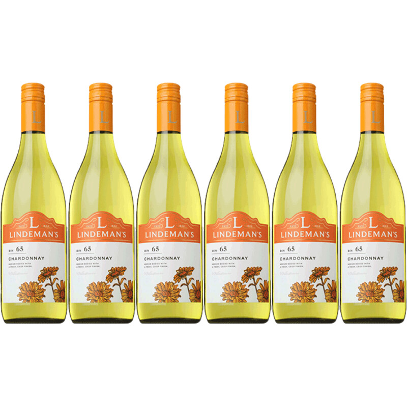 Een afbeelding van Lindeman's Bin 65 chardonnay 6 flessen