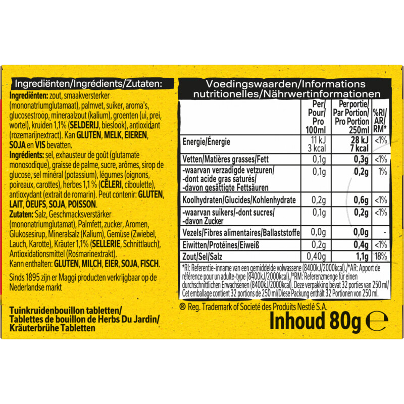 Een afbeelding van Maggi Bouillonblokjes tuinkruiden