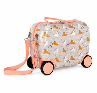 pdp-image-Princess traveller Kids ride on trolley unicorn