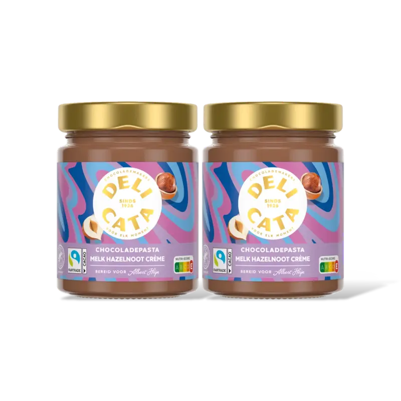 Chocoladepasta melk hazelnoot creme 2-pk