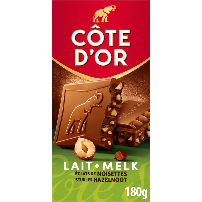 Côte d'Or Chocoladereep melk stukjes hazelnoot