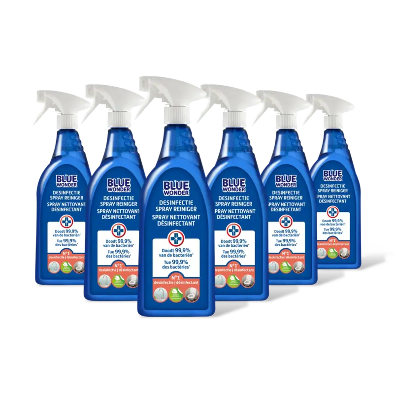 Blue Wonder Desinfectie reiniger spray 6-pack