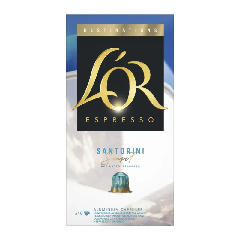 L'OR Espresso Santorini sunset koffiecups