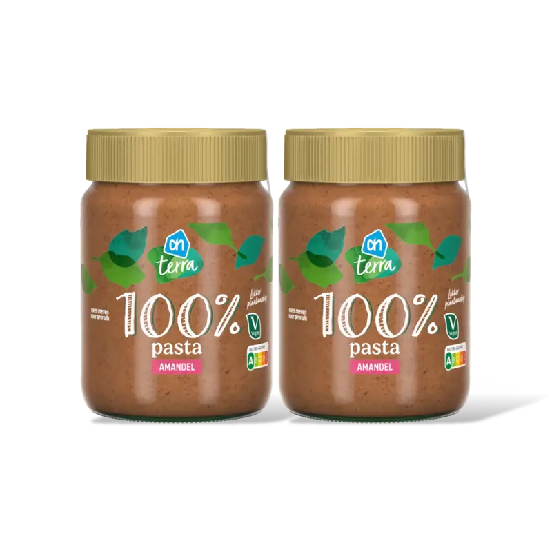AH Terra Plantaardig 100% pasta amandel 2-pack