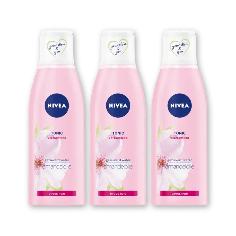 Verzachtende tonic met amandelolie 3-pck