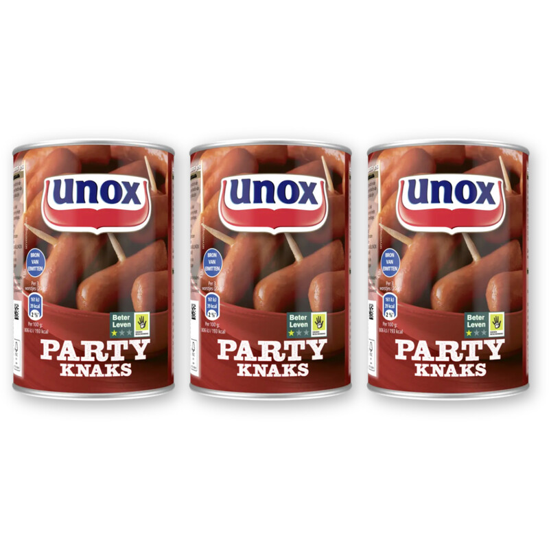 Unox Party knaks 3-pack