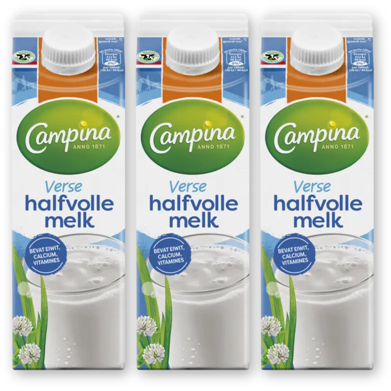 Campina Halfvolle melk 3-pack