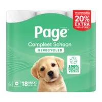 Page Compleet schoon gerecycled toiletpapier