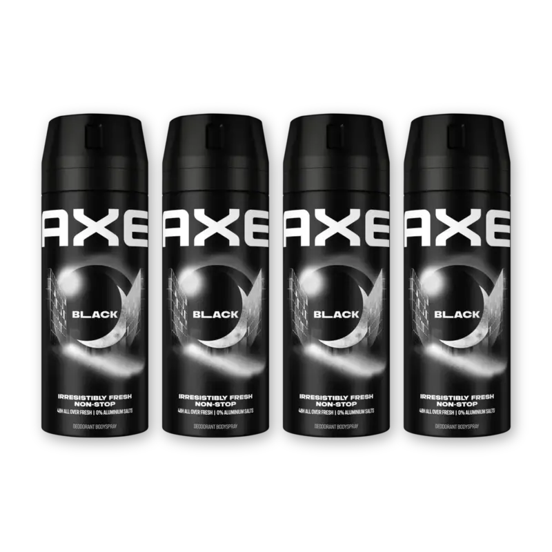 Axe Black deodorant bodyspray 4-pack