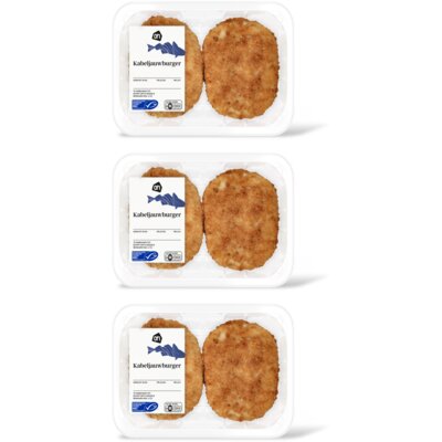 AH Kabeljauwburger gepaneerd 3x