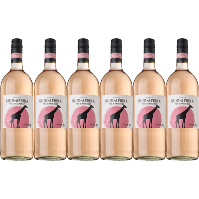Een afbeelding van AH Vol & halfzoete Zuid-Afrika rosé 6-pack