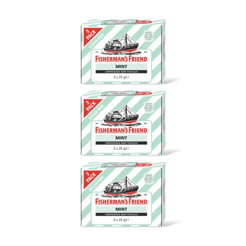 Fisherman's Friend Mint suikervrij 3-pack