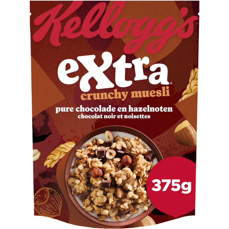 Een afbeelding van Kellogg's Extra pure chocolade en hazelnoten bel